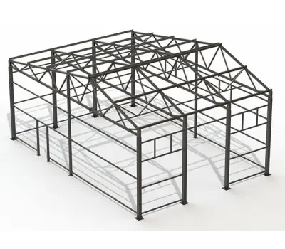 Проект двускатного ангара 13x75x4,7