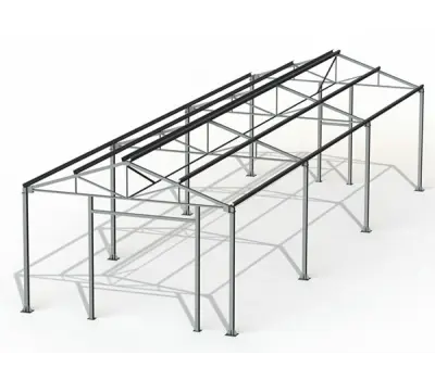 Проект двускатного ангара 12x130x3,5